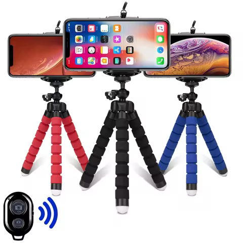 Tripods Tripod For Phone Mobile Camera Holder Clip Smartphone Monopod Tripe Stand Octopus Mini Tripod Stativ For Phone 8 best sales insta360 go 3 - №1