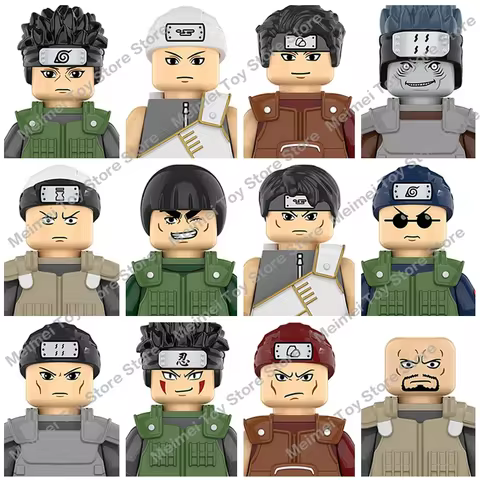 Anime Narutoe Sasuke Kakashi Akatsuki bricks Building Blocks Anime cartoon blocks Action Figures Heads Assembly kids Gifts toys 10 best sales lego manga - №5
