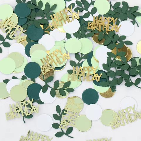 200Pcs Sage Green Confetti, Baby Shower Glitter Confetti Birthday Party Table Confetti for Wedding Nursery Decor Supplies 12 best sales confetti wedding - №10