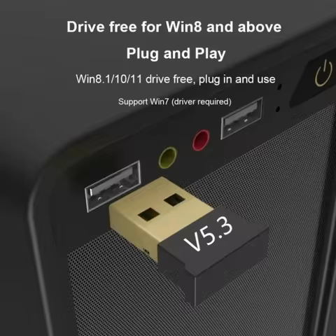 USB Bluetooth adapter Wireless Bluetooth adapter 5.3/5.1/5.0 for PC laptop wireless speaker audio receiver USB transmitter 10 best sales usb type c wireless adapter - №3