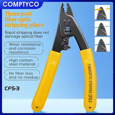 CFS-3 Three-port Fiber Optical Stripper Pliers Wire Strippers for FTTH Tools Optic Stripping Plier Tool 12 best sales fiber optics - №3