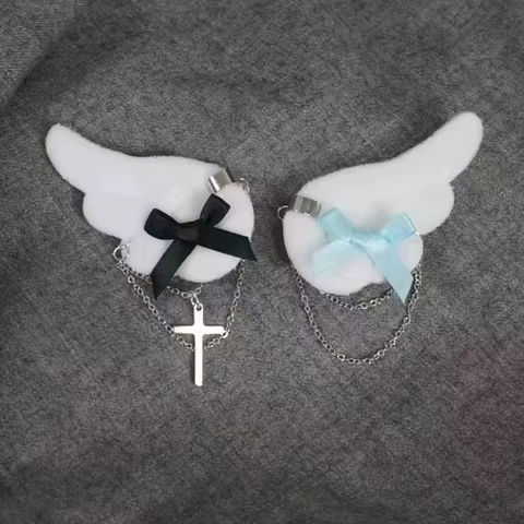 12 best sales angel wing hair clip - №6