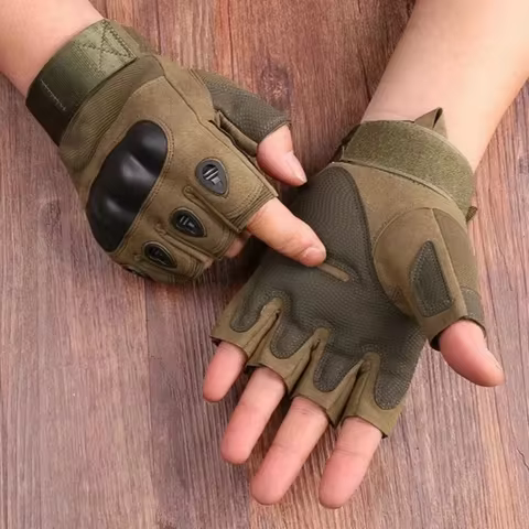 Half Finger Men Gloves Outdoor Military Tactical Gloves Sports Shooting Hunting Airsoft Motorcycle Cycling Gloves 10 best sales winter gloves men - №9