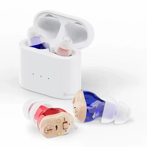 2024 new cheap Rechargeable Hearing Aids Wireless Sound Amplifier ITE Mini Invisible Elderly Hearing Aid Headphones Deaf 10 best sales hearing aid bone conduction - №8