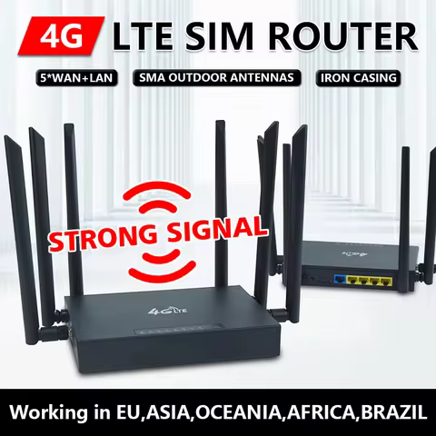 OPTFOCUS 4G LTE Router Modem SMA Connector for outdoor Antennas 4G WIFI SIM Card with 6 antennas Hotspot Mobile 4G CPE wi-fi 12 best sales 4g lte router with outdoor antenna - №7