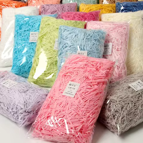 20/50g Multicolored Shredded Crinkle Paper Strands Shredded Crinkle Confetti DIY Gift Box Filling Party Wedding Christmas Decor 12 best sales confetti wedding - №1