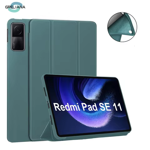 For Funda Xiaomi MiPad 7 6 Pro 5 11 11.2 Case Redmi pad SE 11 10.6 8.7 12.1 Auto Wake up & Sleep Silicone Cover Support Charging 6 best sales case xiaomi - №3