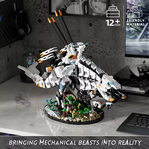 MOC Horizon Game Thunderjaw Mechanical Beast Building Blocks Model Forbidden West Game Thunder Fang Monster Bricks Toys DIY Gift 10 best sales lego horizon - №9