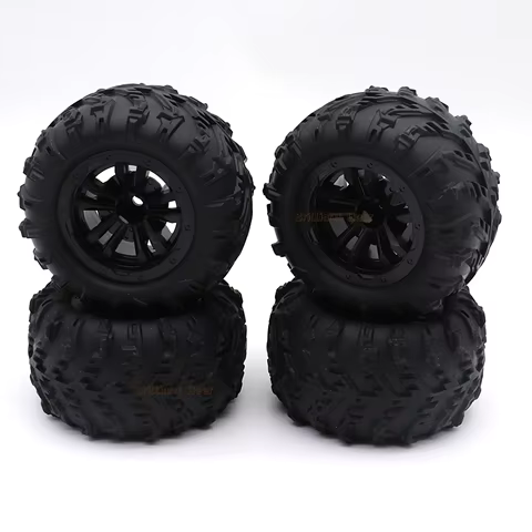 4PCS/lot 12mm Hex Monster Truck Wheel Tires for SCY 16101 Pro 16102 Pro 1:16 Off Road RC Car Upgrade Parts 6034 8 best sales wl toys 12428 - №5