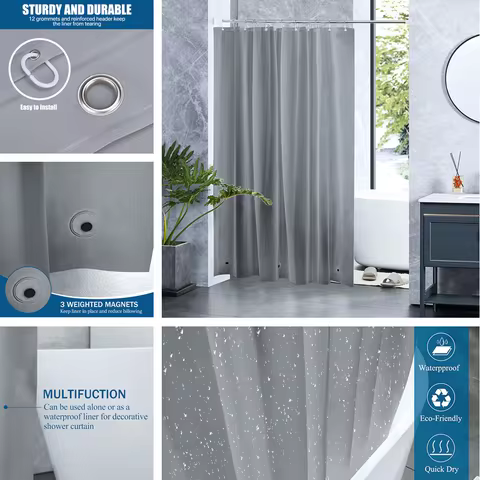10 best sales luxury shower curtain - №7