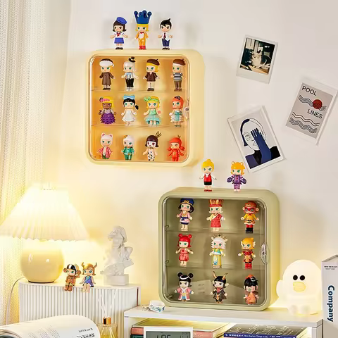 Wall Mounted Doll Toy Storage Box Dust Proof Acrylic Storage Box for Figures Showcase Organizer Boxes Display Proof Doll Toy 6 best sales small acrylic boxes - №3