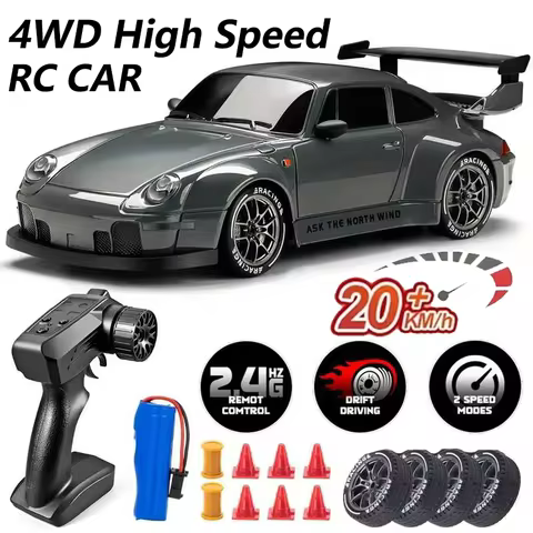 New 4WD Remote Control Drift Car Full Size 1:24 Mini Remote Control Racing Car Model 2.4G Radio High Speed RC Car Boy Toy Gift 8 best sales wl toys 12428 - №2