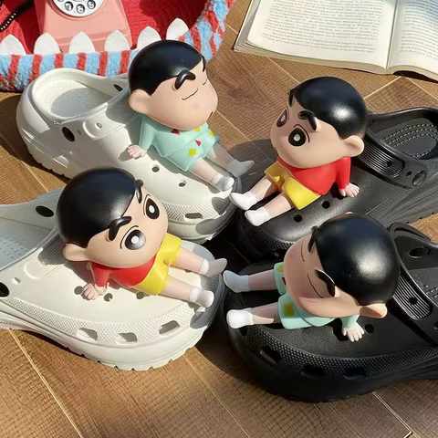 MINISO Personality Cute Cartoon 3D Shoe Charms Funny DIY Sandal & Clog Decorations Holiday Gift For Boys And Girls 12 best sales spongebob bracelet - №9