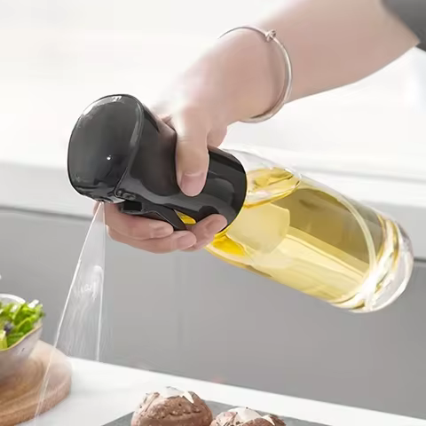 200/300/500ml Oil Spray olive oil spray Bottle Kitchen Cooking Dispenser Camping Baking Vinegar Soy Sauce Sprayer Containers 8 best sales kmart kitchen storage - №2