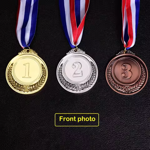 Gold Silver Bronze Metal Award Medals Winner Reward Football Competition Prizes for Sports Academics or Any Competition Diamete 8 best sales medals - №5