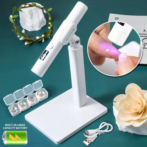 Professional Nail UV LED Lamp Desk With Display Rechargeable Portable Mini Nail Dryer Stand UV Lamp for Nails Art Removable 8 best sales flash cure nail lamp - №7