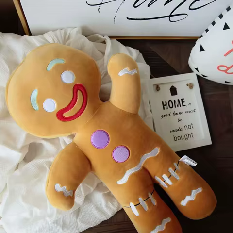 Gingerbread Man Plush Toy Biscuit Peluche Stuffed Cookie Soft Doll Room Decoration Birthday Gifts 8 best sales teddy bear cookie cutter - №5