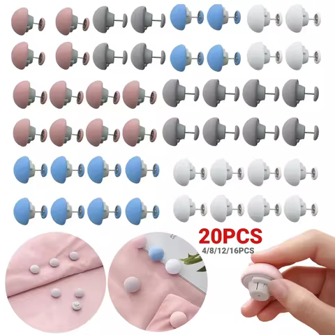 1-20PCS BedSheet Quilt Clip One Button Unlock Duvet Cover Fastener Clip Anti Slip Blanket Buckles Quilt Holder Fixator Grippers 10 best sales sofa button - №5