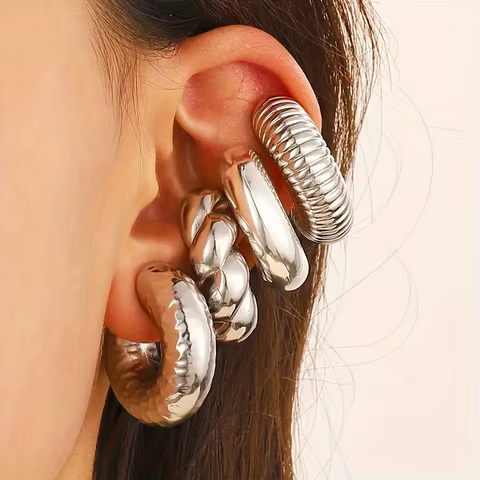 10 best sales ear cuffs silver - №1