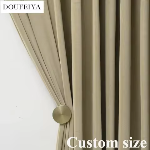 Modern Australian Wool Velvet Blackout Beige Curtains for Living Room Bedroom Dining Luxury High Quality Window Drape Custom 10 best sales white velvet curtains - №9
