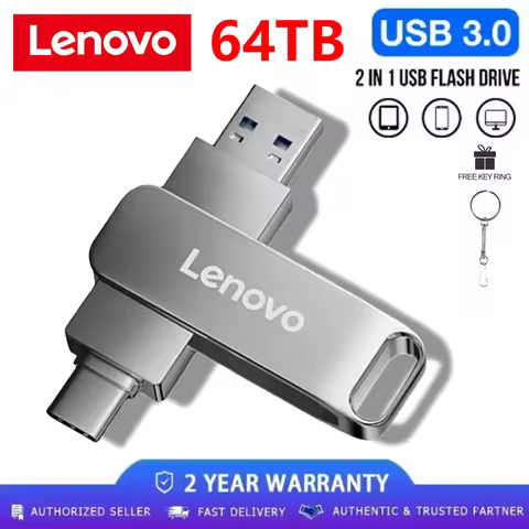 Lenovo 64TB USB 3.2 Pen Drive 16TB 2TB USB Stick High Speed Transfer Metal Portable SSD Pendrive Cle U Disk Flash Drive Memoria 6 best sales flash drive 2tb - №5