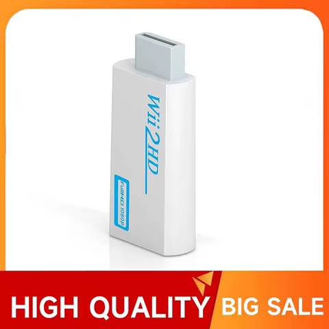 Full HD 1080P Wii To HDMI Compatible Converter Adapter Wii2HDMI Compatible Converter 3.5mm Audio for PC HDTV Monitor Display 6 best sales wii hdmi converter - №2