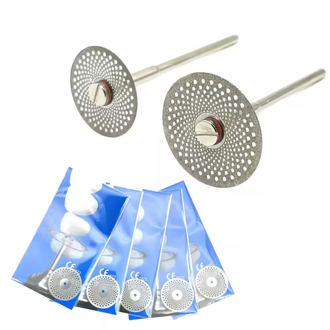 5pcs Dental Diamond Disc Disks Double Sided Grit Cutting Disc Tool Thickness Dental Lab C19/220 6 best sales 0.30 - №6