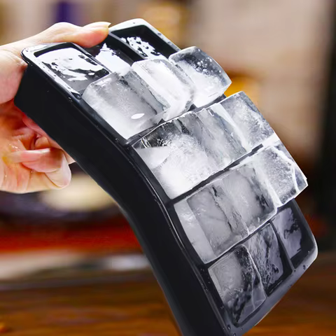 4/6/8/15Grids Silicone Ice Cube Molds Spherical Ice Molds Reusable Whiskey Ice Cube Molds Cocktail Freezer DIY Homemade Barware 8 best sales godzilla mug - №1
