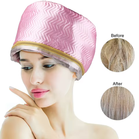 Thermal Treatment Hair Cap Heating Hair Steamer Nourishing Care Accessories Bonnets for Women Hair Dryer Home Spa Salon Styling 12 best sales thermal cap - №2