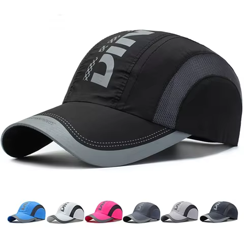 New Summer Hat Quick-Drying Cap Fashion Spring Baseball Cap Outdoor Sports Cap Breathable Mesh Hat Visor Hat 10 best sales custom visor - №6