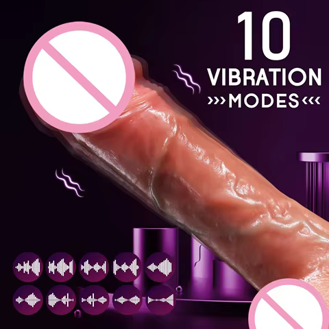 Realistic Dildos Vibration For Women Masturbation Sexy Adult Sex Toys Anal Toys Penetration Anal Thrusting Penis Dildo Vibrator 8 best sales thrusting penis - №6