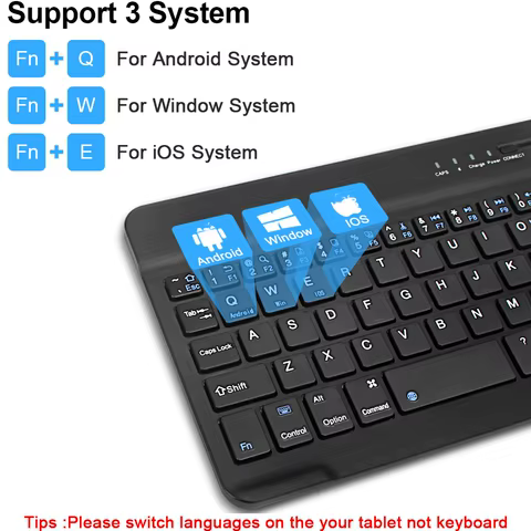 Bluetooth Wireless Keyboard Mini Keyboard For Laptop Tablet Phone Ipad Rechargeable Gaming Keyboard For Android iOS Windows 12 best sales portable keyboard - №4