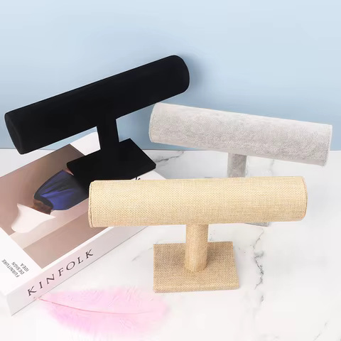 Cross-border Popular Jewelry Display Frame, Suede Bangle Frame, Display Props Shelf, Bangle Bracelet Hair Ring Display Props 10 best sales jewellery display stands - №3