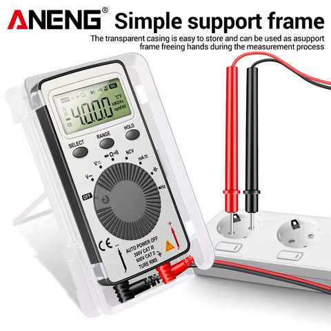 ANENG AN101 1999 Counts Mini Professional Digital Multimeter AC/DC Voltage Tester Automotive Current Tester Electrician Tools 10 best sales technician - №3