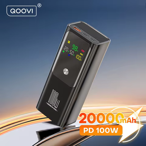 QOOVI PD 100W Power Bank 20000mAh External Battery Capacity Fast Charging Portable Charger Powerbank For Laptop iPhone Samsung 10 best sales laptop oled - №5