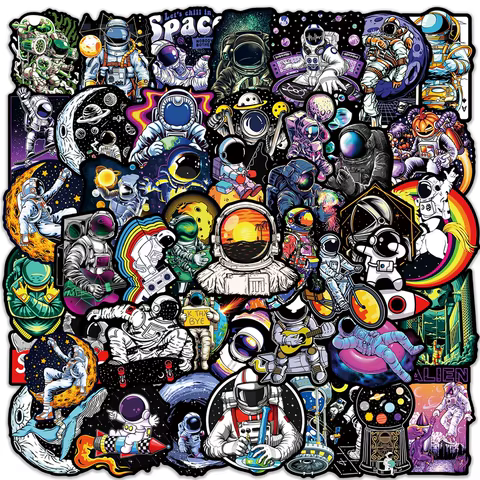 10/30/50PCS Outer Space Astronaut Stickers Aesthetic Cartoon Decal DIY Skateboard Motorcycle Luggage Waterproof Cool Sticker Toy 12 best sales odst - №3