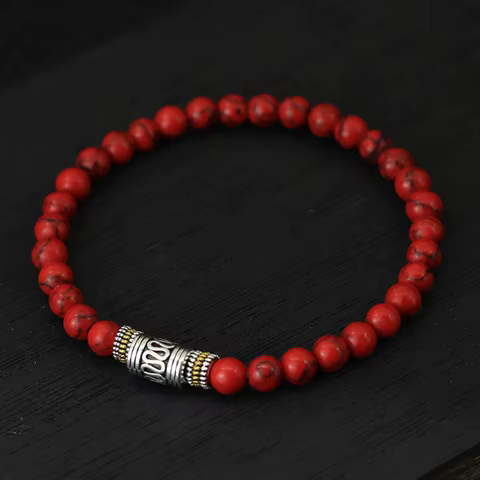 10 best sales red beaded bracelets - №1
