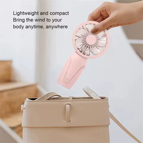 Noise Free Rechargeable Mini Fan For Silent Cooling Experience Lightweight Portable Mini Pocket Fan white 10 best sales electric fan mini - №9