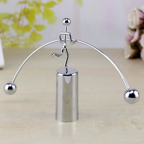 1pc-Creative balance ball swing weightlifting small iron man does not fall the small man decoration tumbler fun ornaments 10 best sales fall decoration - №4