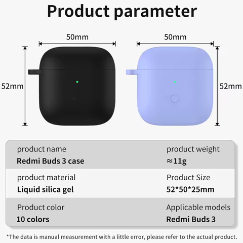 Silicone Case For Xiaomi Redmi Buds 3 Protective Earphone Cover For Redmi Buds 3 Buds3 buzz 3 Cases Headphone Coque With Hook 12 best sales redmi buds 3 case - №6