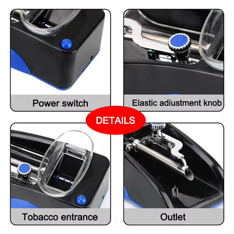 Cigarette Rolling Machine Tobacco Roller Smoking Accessories EU US Plug DIY Injector Maker Smoking Tool Electric Automatic 6 best sales automatic joint roller - №5