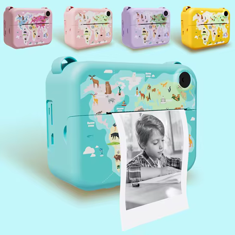 Digital Kids Instant Printing Camera Suitable for Photography Photos Children's Mini Thermal Printer Holiday Gift 6 best sales fake instax mini - №1