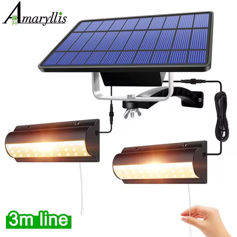 Upgraded Solar Pendant Lights Outdoor Indoor Auto On Off Solar Lamp for Barn Room Balcony Chicken With Pull Switch And 3m Line 12 best sales toyandona - №2