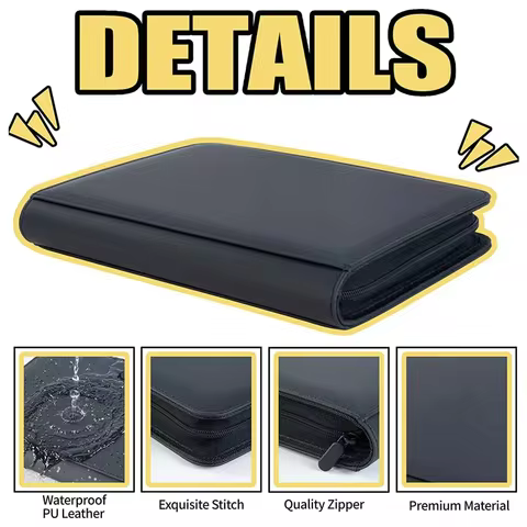 Hot Trend Toploader Binder Holds 112 Toploaders 4 Pocket Top Loader Album Side Load for Trading Cards in 3x4''Toploaders MTG/TCG 10 best sales card binder 4 pocket - №10