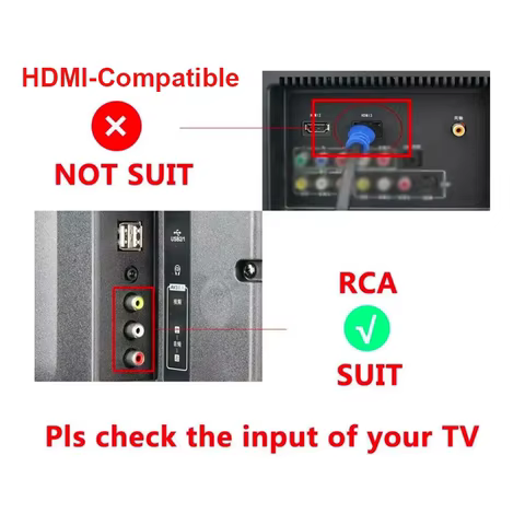 HDMI-compatible To AV RCA Adapter Converter Box 1080P RCA AV CVSB LR Video Composite AV Scaler Converter For PC HDTV Projector 12 best sales vhs to digital converter - №5