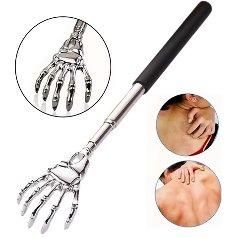Portable Stainless Steel Telescopic Back Scratcher Extendable Scratcher Back Massager Tool For Blood Circulation Relax Health 6 best sales lymph - №3