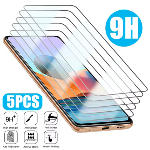 1-5PCS Tempered Protective Glass For Redmi Note11 12 Pro Plus 5G 10 8 9 Pro 7 11S 10S 9S Screen Protector for Redmi9A 9C 10C 12C 12 best sales redmi note 10 pro glass - №3