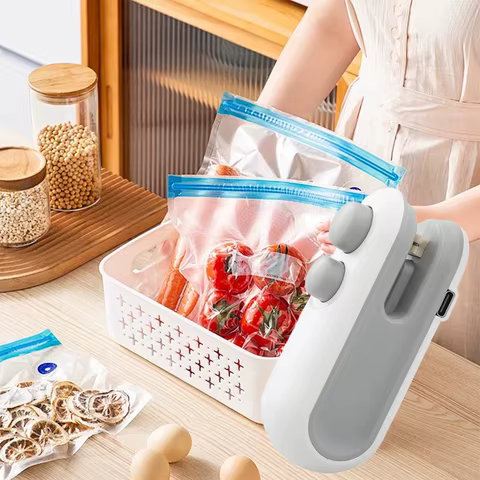 Mini Heat Bag Sealing Machine Package Sealer Bags Plastic Food Sealer Clip Bag Handheld Sealer Food Packaging Heat Sealer 10 best sales xeon sticker - №4