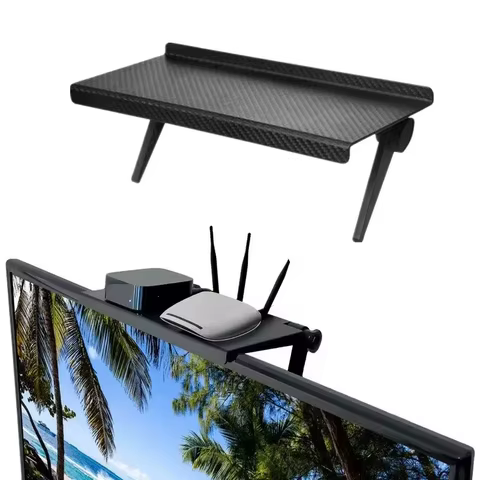 1pc hot selling computer and TV screen top storage rack wireless router, set-top box rack no hole storage home storage artifact 12 best sales roster - №10