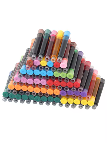 12-36PCS/Set Colourful Ink Sac Fountain Pen Ink Cartridges Refills Ink 3.4mm Refillable Refills Drawing School Office Supplies 10 best sales spongeless ink cartridge - №9
